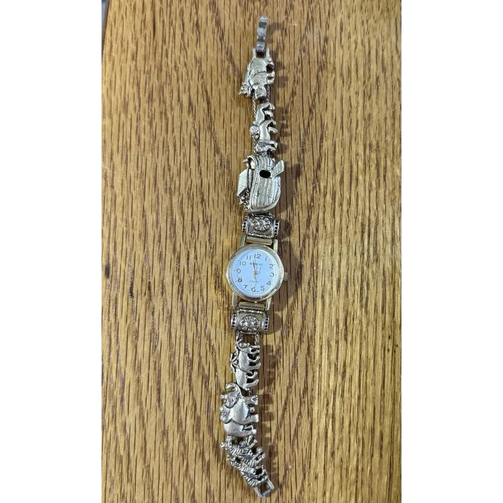 Bond St. Noah's Ark Ladies Gold‎ Tone Wristwatch Second Hand
